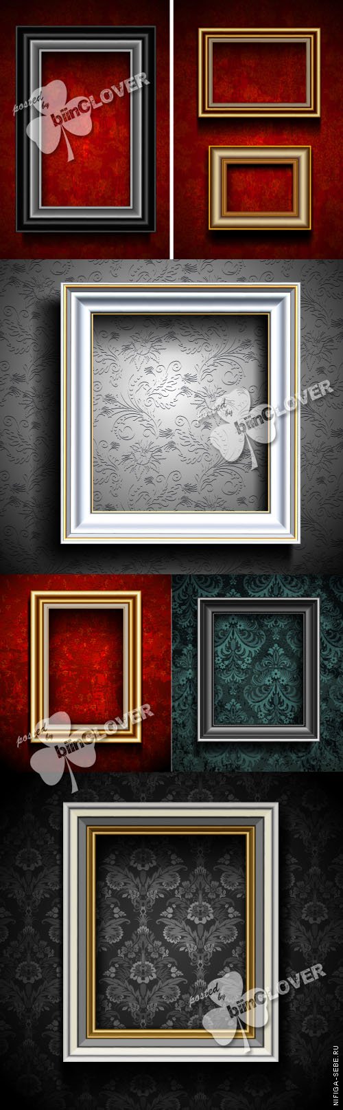 Photo frames on wall 0233